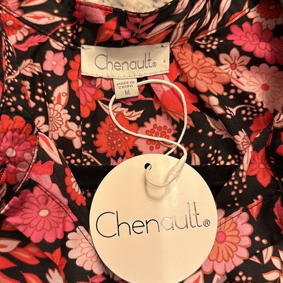 Chenault New Women's Multicolor Floral Long Sleeve Button Up Blouses Size M - Picture 4 of 4